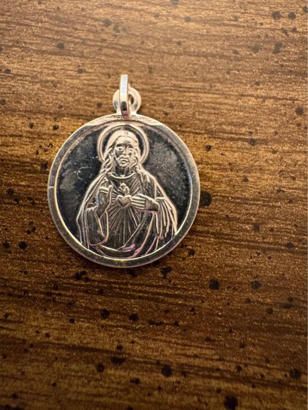 Sacred Heart of Jesus Religious Medal 925 Sterling